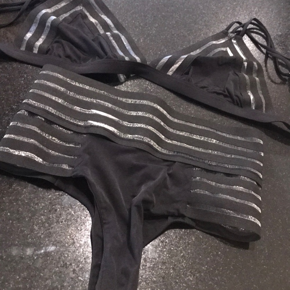 Beach bunny sheer addiction high waist swimsuit